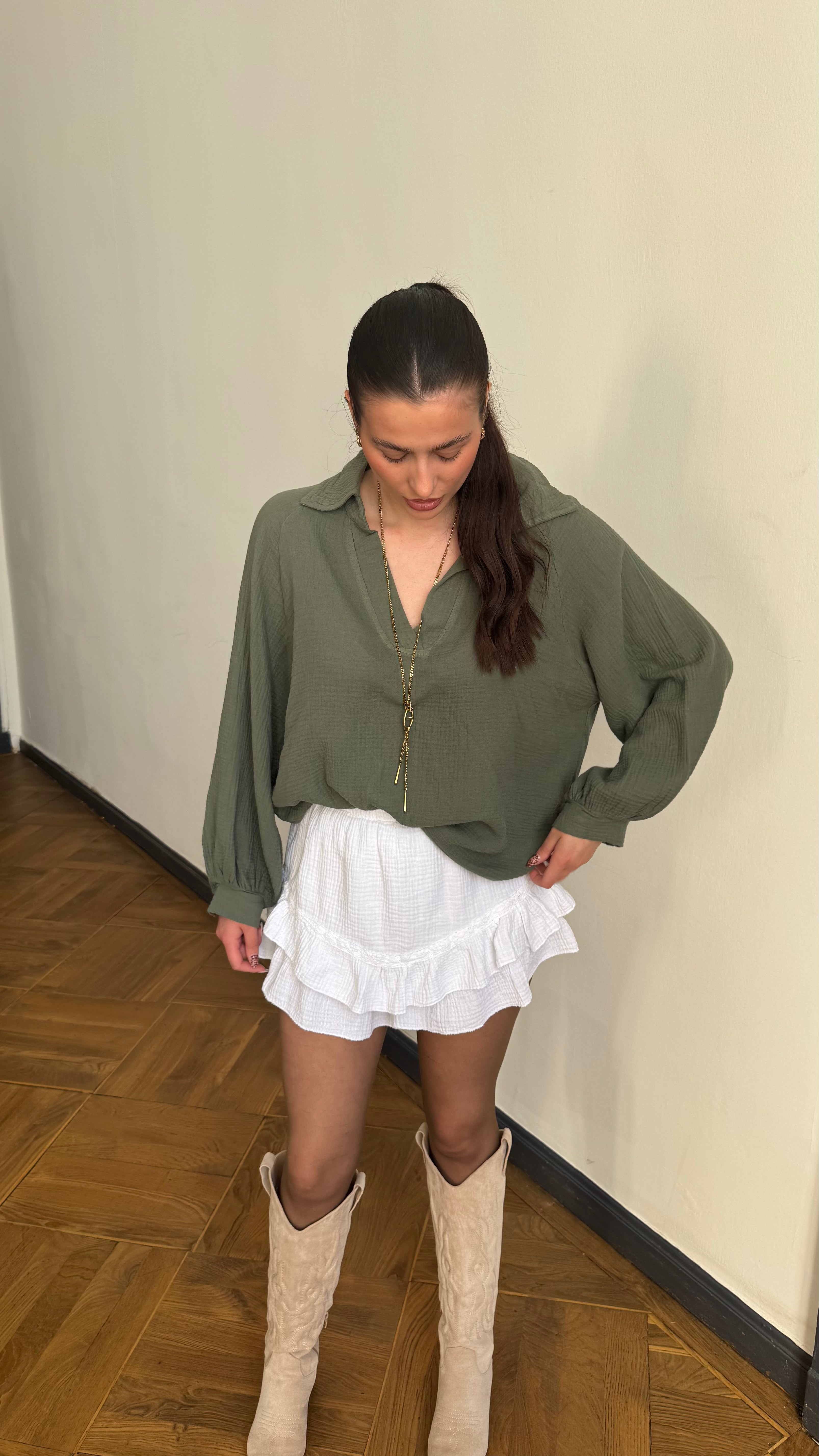 Chemise CREAMY Col V 🇮🇹