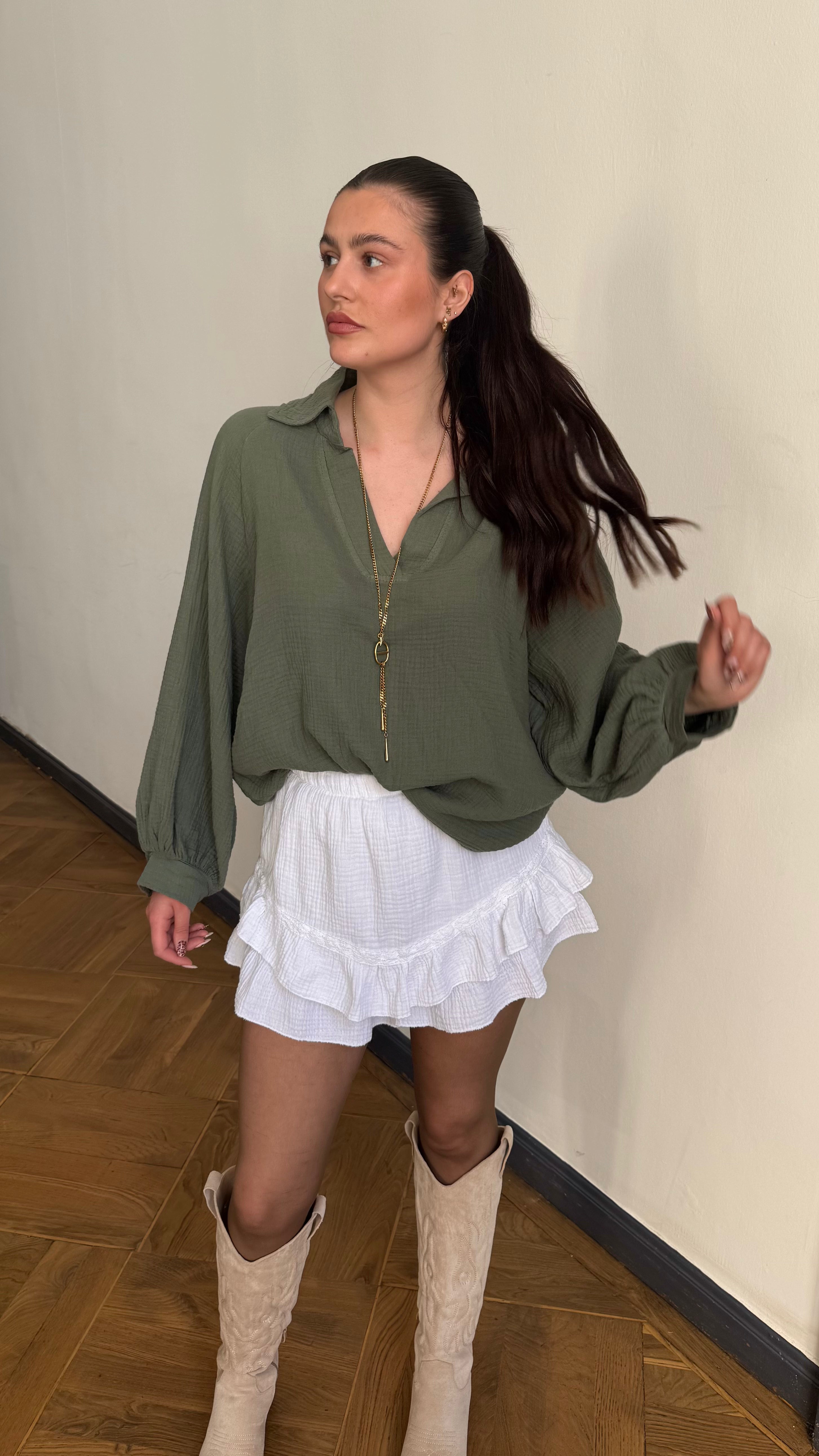 Chemise CREAMY Col V 🇮🇹