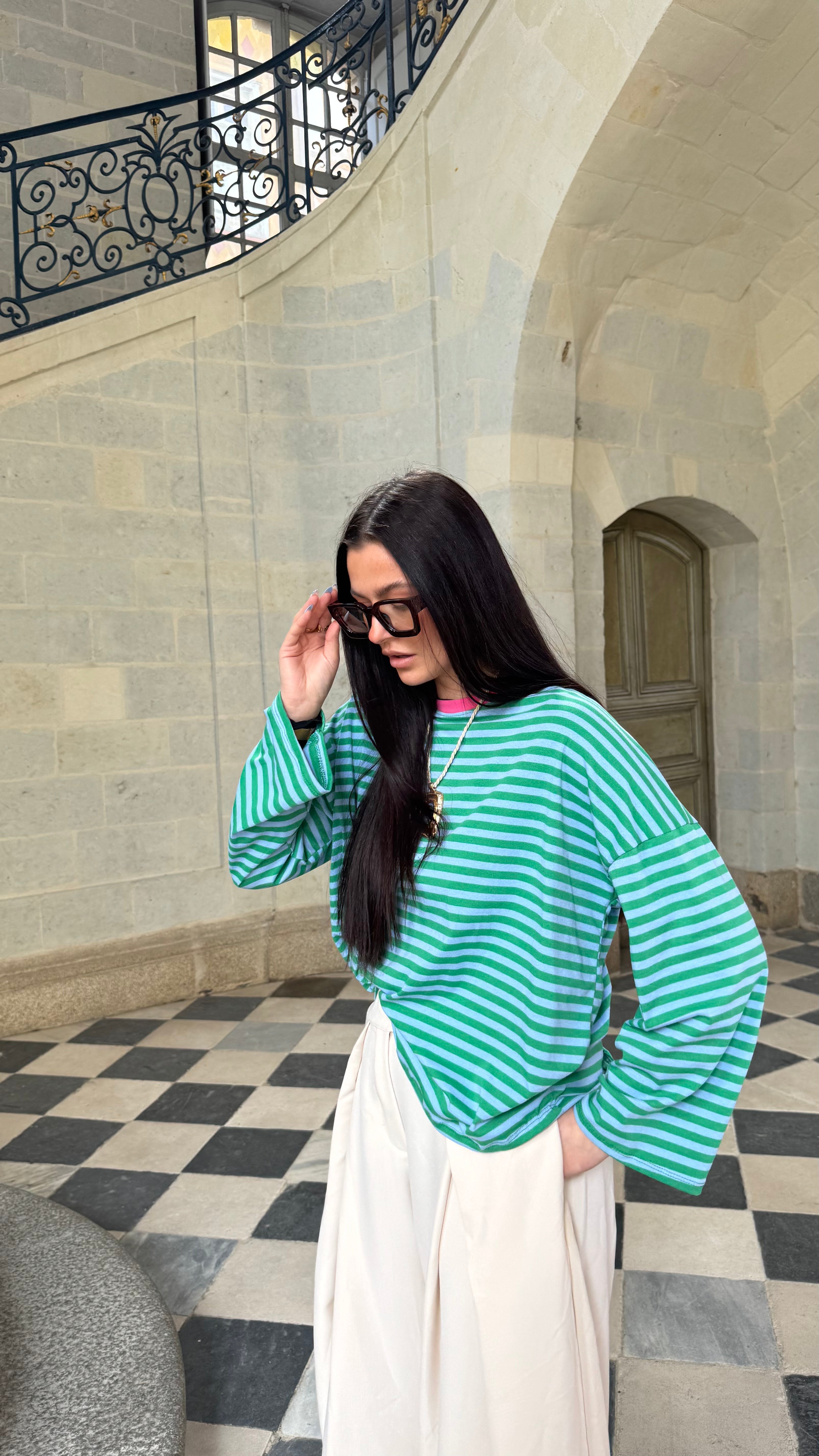 T-shirt marinière manches longues 🇮🇹