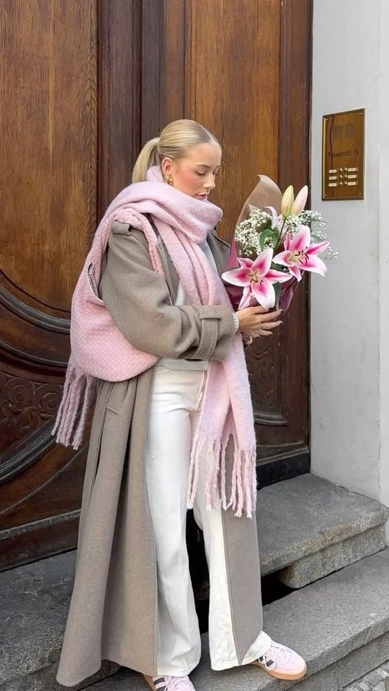 Écharpe TEDY rose