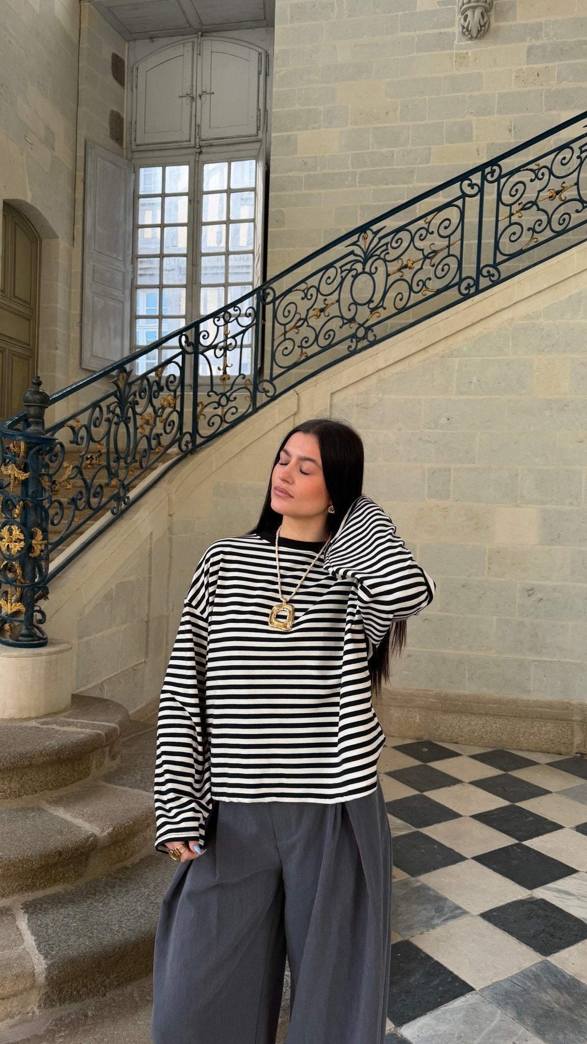T-shirt marinière manches longues 🇮🇹